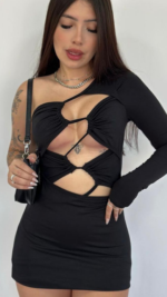 Vestido gringa manga única