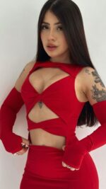 vestido Milena com luvas 2 em 1 - Imagem 2