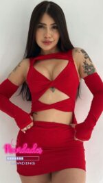 vestido Milena com luvas 2 em 1 - Imagem 3