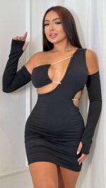 vestido de brilho com luvas 2 em 1 - Imagem 2