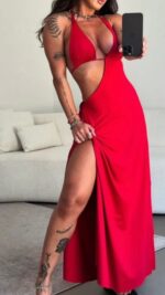 vestido longo biquini - Imagem 3